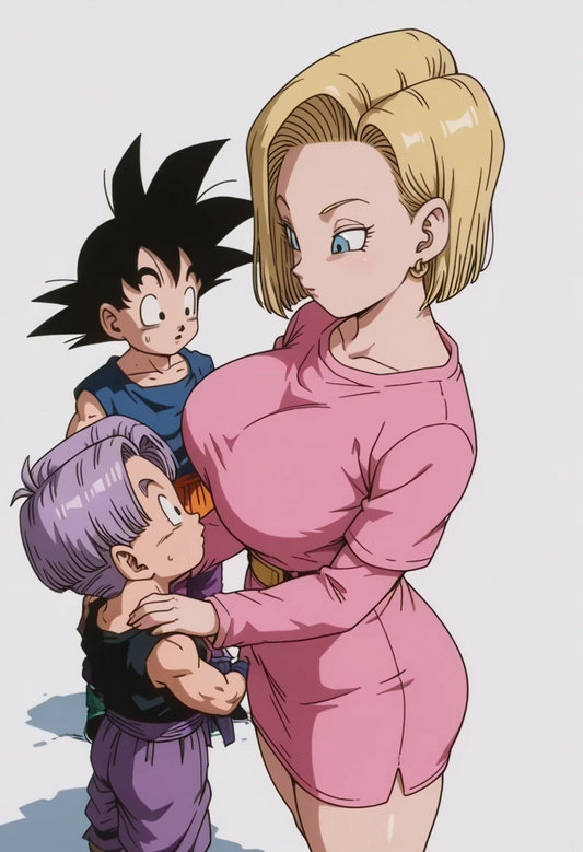 Android 18 with Goten and Trunks / 130 Pictures / Image Pack
