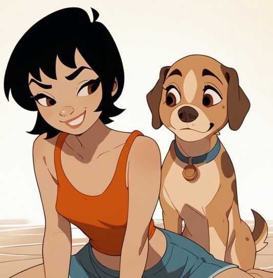 Girls and Animals / 130 Pictures / Image Pack
