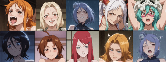 Anime Girls / 10 Pictures / Animation Image Pack