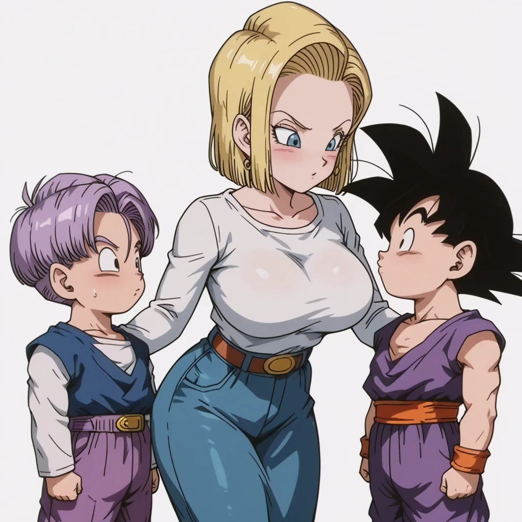 Android 18 with Goten and Trunks / 130 Pictures / Image Pack
